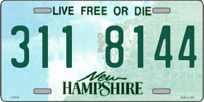 NH license plate 3118144