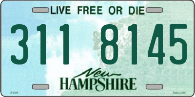 NH license plate 3118145