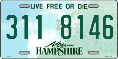 NH license plate 3118146