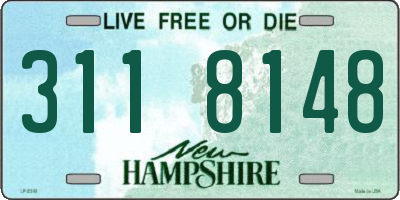 NH license plate 3118148