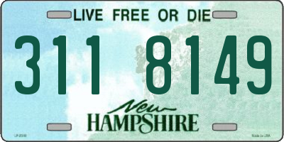 NH license plate 3118149