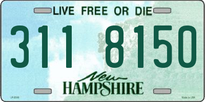 NH license plate 3118150