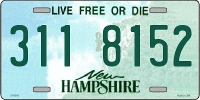 NH license plate 3118152