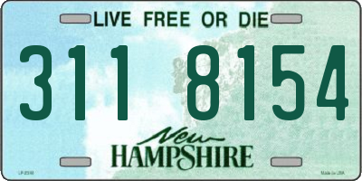 NH license plate 3118154