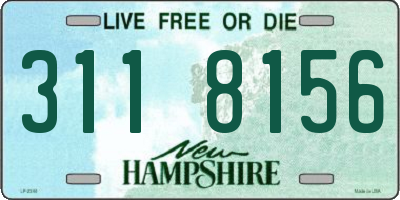 NH license plate 3118156
