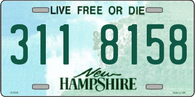 NH license plate 3118158