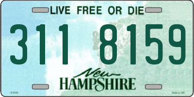 NH license plate 3118159