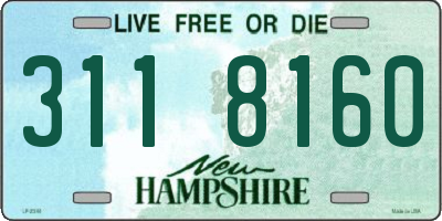 NH license plate 3118160