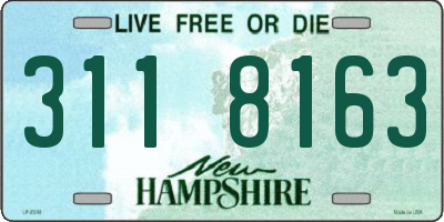 NH license plate 3118163
