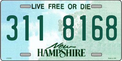 NH license plate 3118168