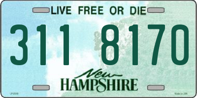 NH license plate 3118170