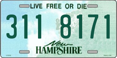 NH license plate 3118171