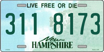 NH license plate 3118173
