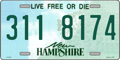NH license plate 3118174