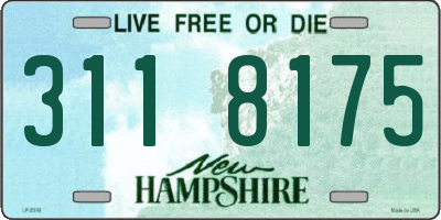 NH license plate 3118175