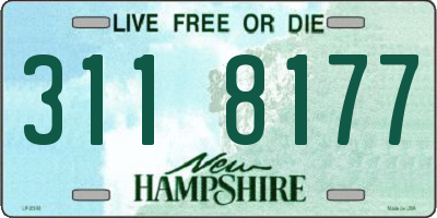 NH license plate 3118177