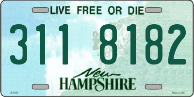 NH license plate 3118182