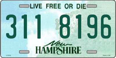 NH license plate 3118196