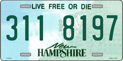 NH license plate 3118197