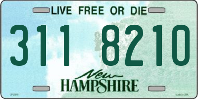 NH license plate 3118210