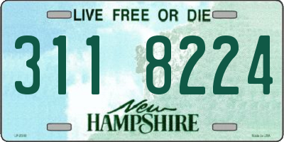 NH license plate 3118224