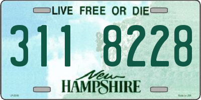 NH license plate 3118228
