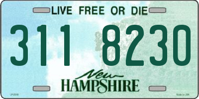 NH license plate 3118230