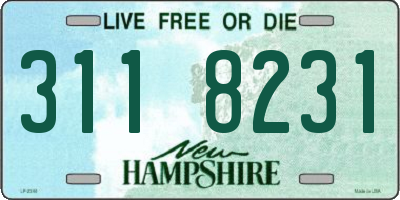 NH license plate 3118231