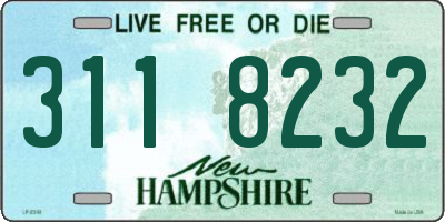 NH license plate 3118232