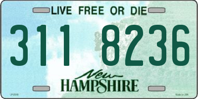 NH license plate 3118236