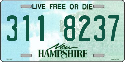 NH license plate 3118237