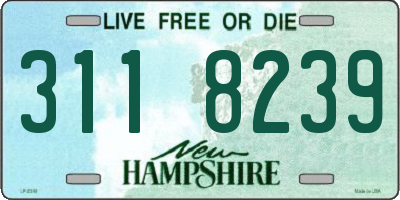 NH license plate 3118239
