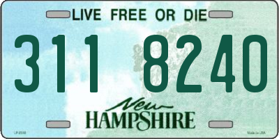 NH license plate 3118240