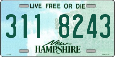 NH license plate 3118243