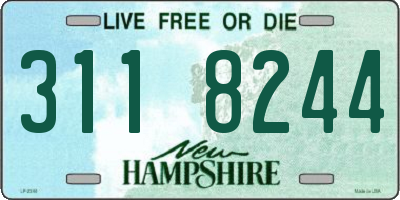 NH license plate 3118244