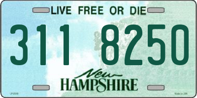 NH license plate 3118250