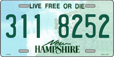 NH license plate 3118252