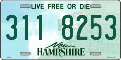 NH license plate 3118253