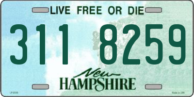NH license plate 3118259