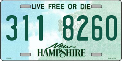 NH license plate 3118260