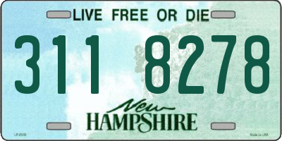 NH license plate 3118278