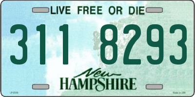 NH license plate 3118293
