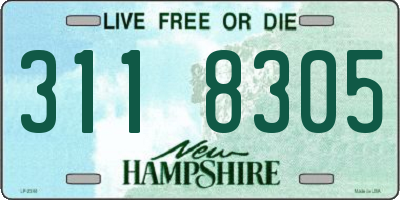 NH license plate 3118305