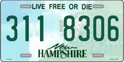 NH license plate 3118306