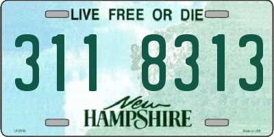 NH license plate 3118313