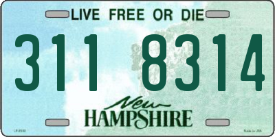 NH license plate 3118314