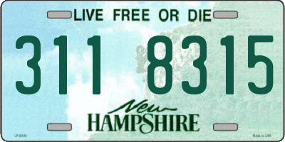 NH license plate 3118315
