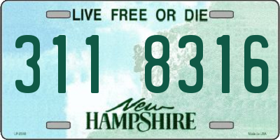 NH license plate 3118316