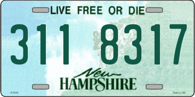 NH license plate 3118317