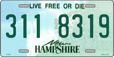 NH license plate 3118319